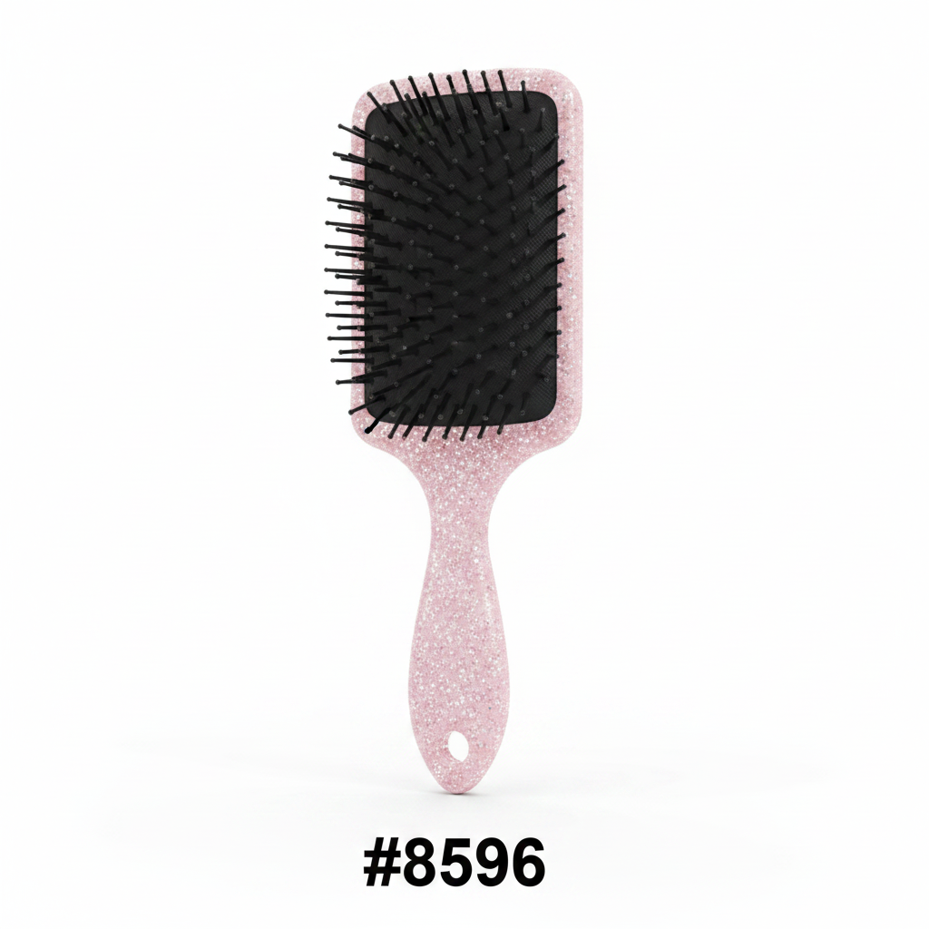 Glitter Paddle Hair Brush Assorted Colours #8596