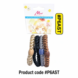 Magic Quality Braided Satin Hair Ties with Bead Clasp #P6AST