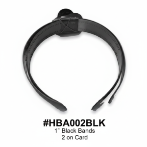 Black Hair Bands 2pcs Card #HBA002BLK