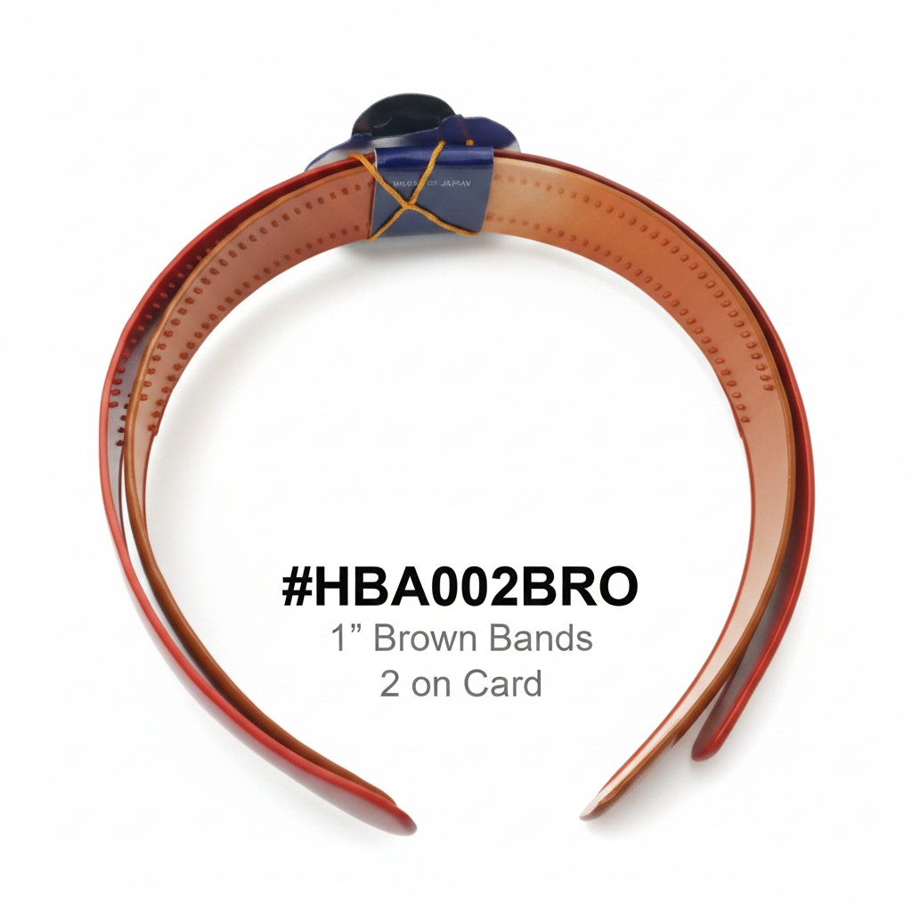 Brown Hair Bands 2pcs Card #HBA002BRO