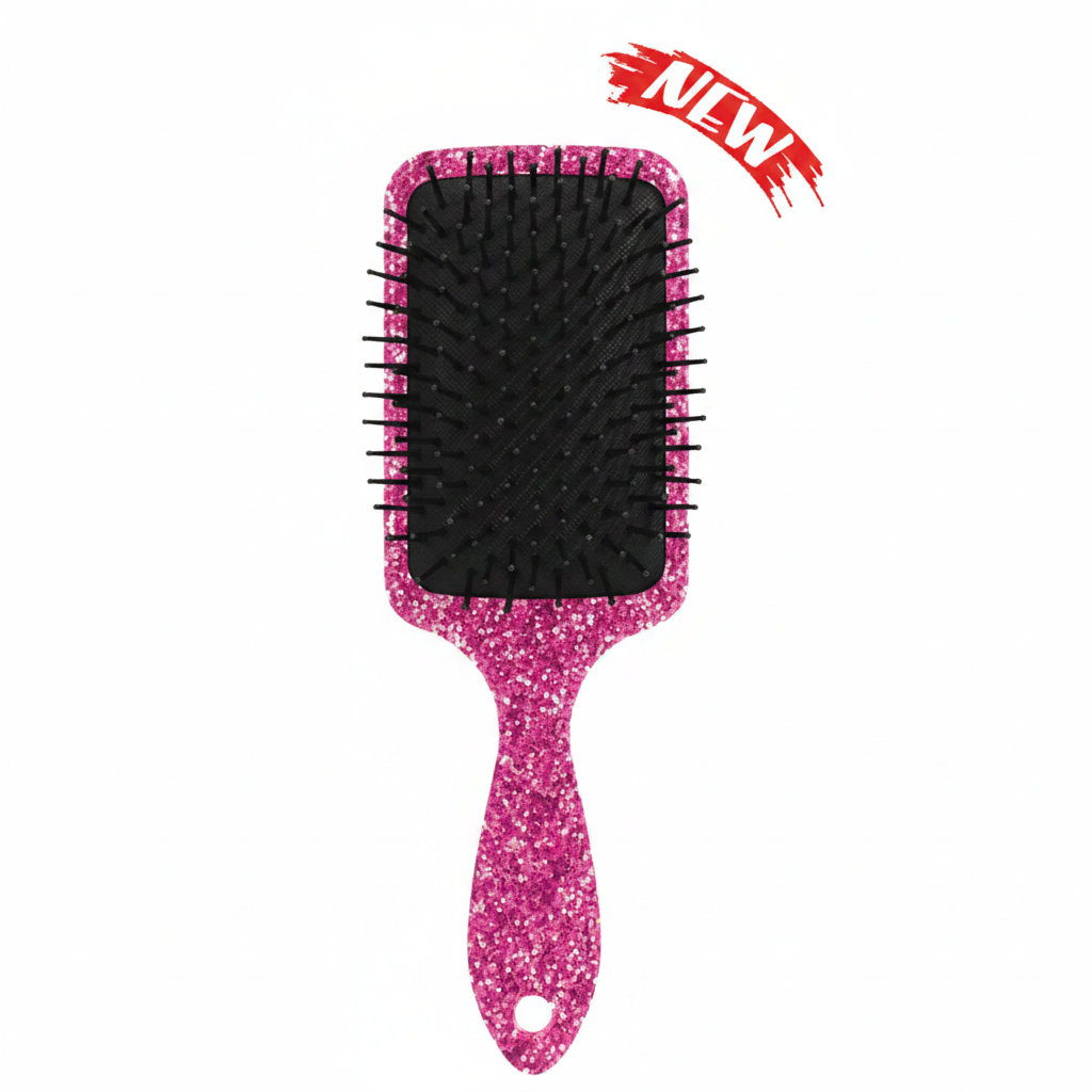Glitter Paddle Hair Brush Assorted Colours #8596 - Image 3