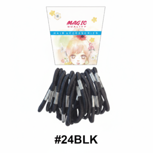 Magic Quality Hair Ties with Metal - Black #24BLK