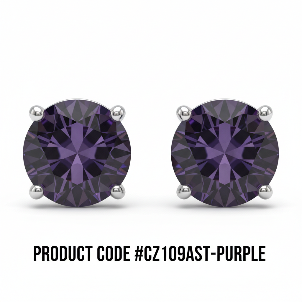 Assorted CZ Crystal Stud Earrings Display Board 72 Pairs #CZ109AST - Image 9