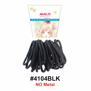 Magic Quality Hair Ties No Metal - Black #4104BLK