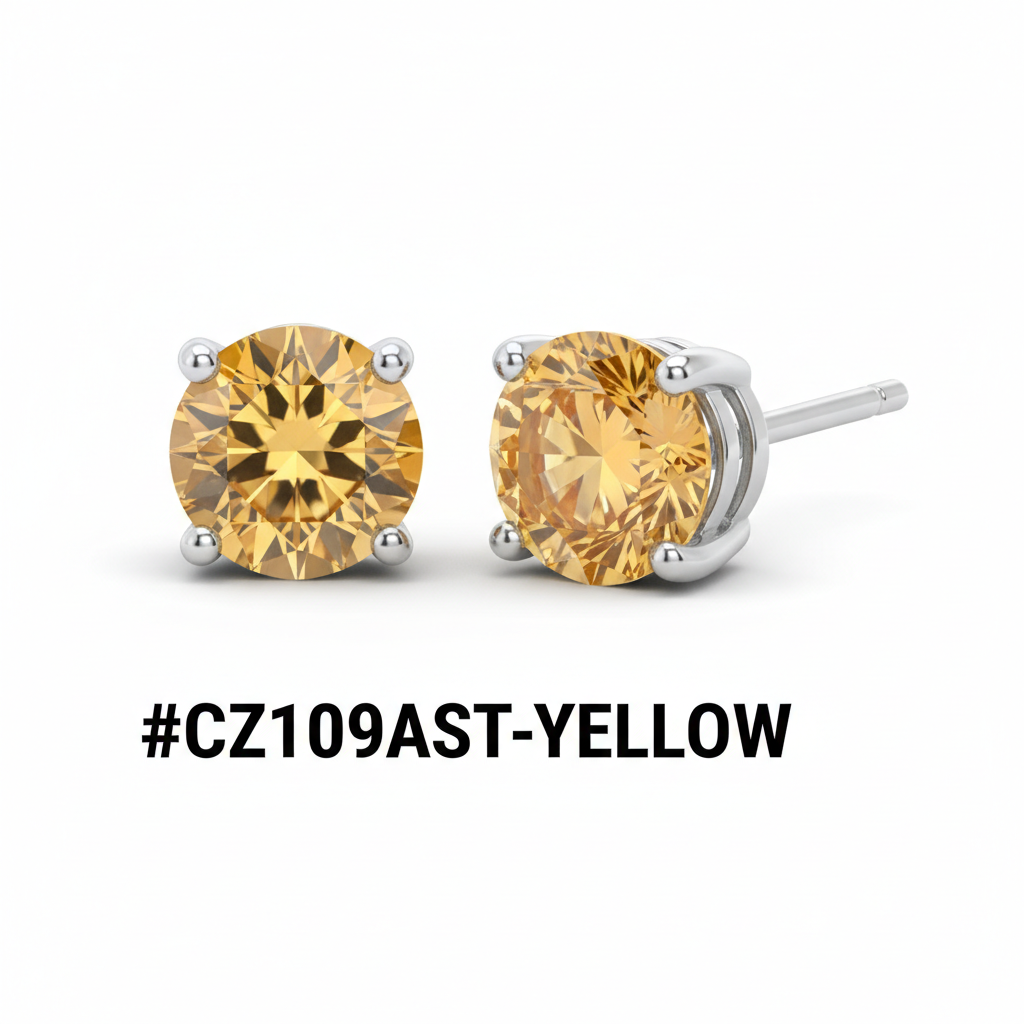 Assorted CZ Crystal Stud Earrings Display Board 72 Pairs #CZ109AST - Image 4