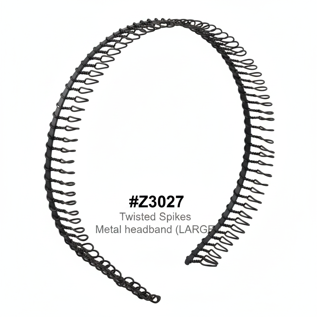 Twisted Spikes Metal Headband - Large | #Z3027