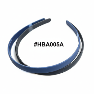 Wide Plastic Hair Bands - 2pcs | Navy Blue & Black | #HBA005A