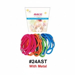Magic Quality Hair Ties with Metal #24AST