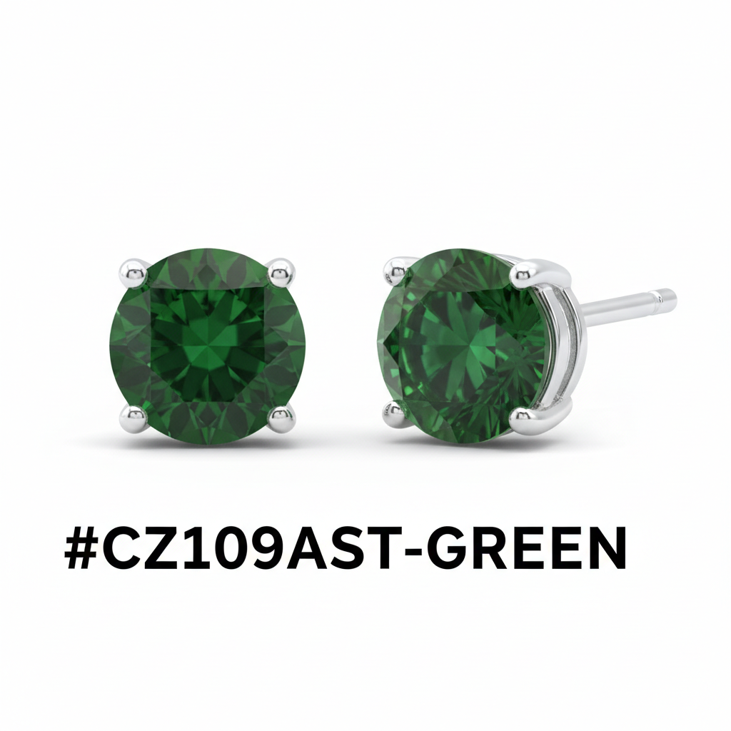 Assorted CZ Crystal Stud Earrings Display Board 72 Pairs #CZ109AST - Image 8