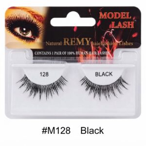 Remy Natural False Lashes - Model Lash M128 Black (#M128)