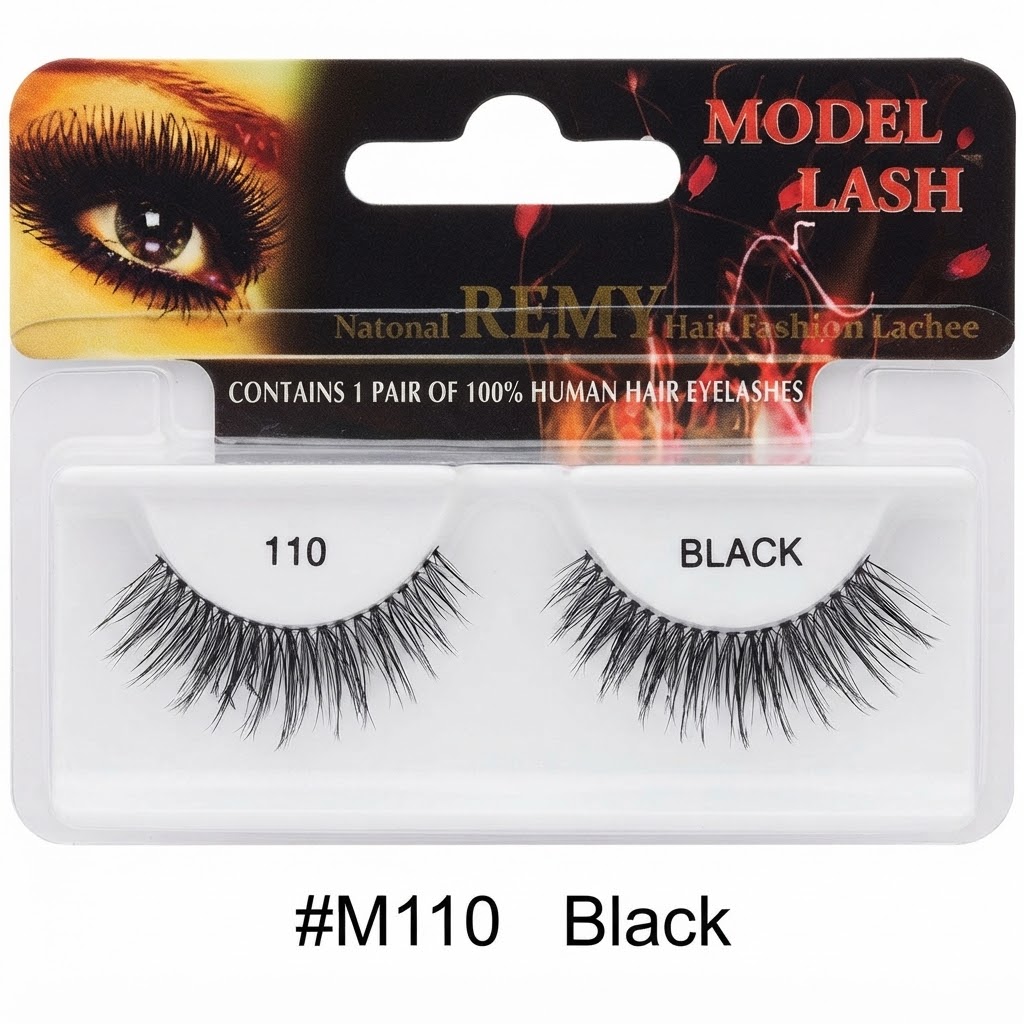 Remy Model Lash Natural False Lashes #M110 (Black)