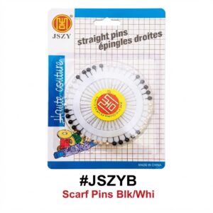 JSZY, Black and White Pearl Scarf Pins #JSZYB