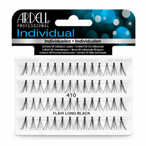 Ardell Professional Individual 410 Flair Long Black false eyelash clusters packaging on a pure white background