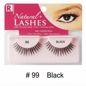 R Natural+ Lashes - Black Natural Lightweight #99