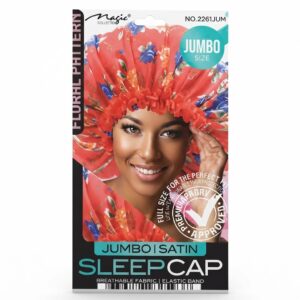 Jumbo Satin Sleep Cap Floral Pattern #2261JUM