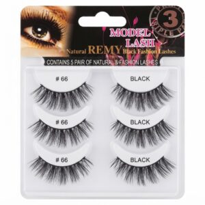 Model Eyelashes Black M66 #M66T