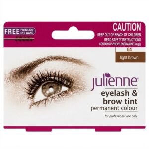 Julienne Eyelash & Brow Tint Permanent Color in Light Brown #JU4LBRO