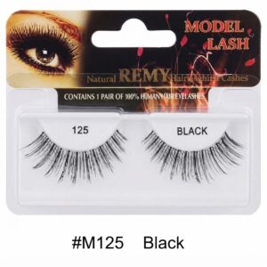 Remy Model Lash Natural False Lashes #M125 (Black)