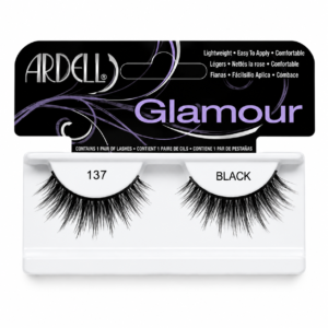 Ardell Glamour 137 Black false eyelashes packaging on a pure white background
