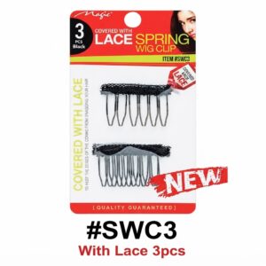 Magic Lace Spring Wig Clip Black #SWC3