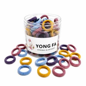 Elastic Hair Ties in Jar YONG FA AssorteD - Strong #TP81AST