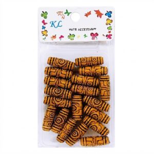 KL Hair Accessory, Wooden Carved Beads #MC23