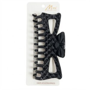 Glossy Black Jaw Clip 3D Diamond Pattern #CL945