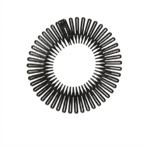 Stretch Elastic Hair Comb, Black #H408BLK