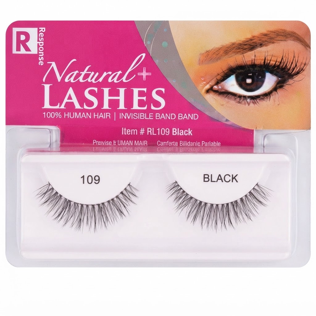 Natural+ Lashes - Style Black 100% Human Hair #109