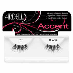 Ardell Accent Lashes 318 Black false eyelashes packaging on a pure white background