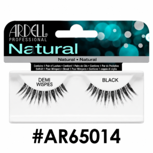 Ardell Natural Demi Wispies Black false eyelashes (#AR65014) packaging on a pure white background