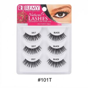 R Remy Natural+ Lashes - Black Triple #101T
