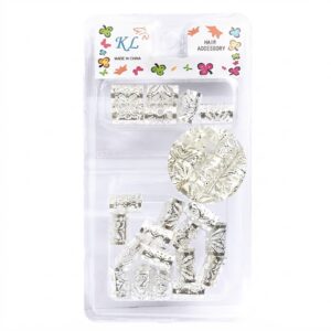 KL, Shiny Metallic Hair Beads with Intricate Designs #MC44S