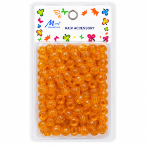 : Murry Collection Jumbo Glitter Hair Beads Yellow MET13