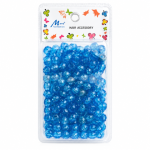 Murry Collection Jumbo Glitter Hair Beads Sky Blue MET12