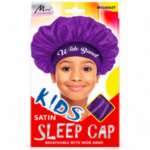 Kids Satin Wide Band Sleep Cap Assorted Colours M4780AST