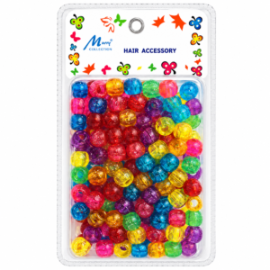 Murry Collection Jumbo Glitter Hair Beads Assorted Colours MET14
