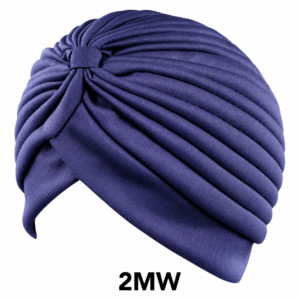 Turban Loose Navy Blue Pleated Head Wrap – 2100NAV