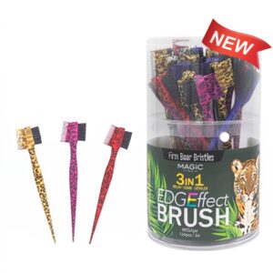 Edge Brush 3in1 Leopard Ast 24PC #EDGE06JAR