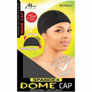 Spandex Dome Cap X-Large Size Black #MY006BLK
