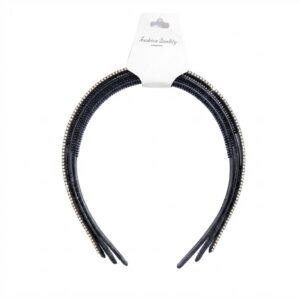 Black Slim Hair Bands 3pcs Card #HBA003BLK