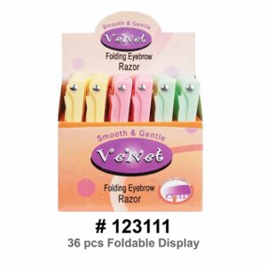 Velvet Folding Eyebrow Razor, 36 pcs Foldable Display #123111
