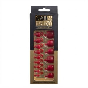Nail Fairy Premium Series Toe Red 12  Nails #TOE1