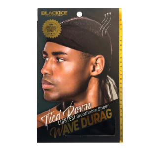 Black Ice Lightest Breathable Wave Durag Black #BIC302BLA