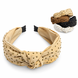 Fancy mixed colour headbands with twisted front and decorative stone detailing