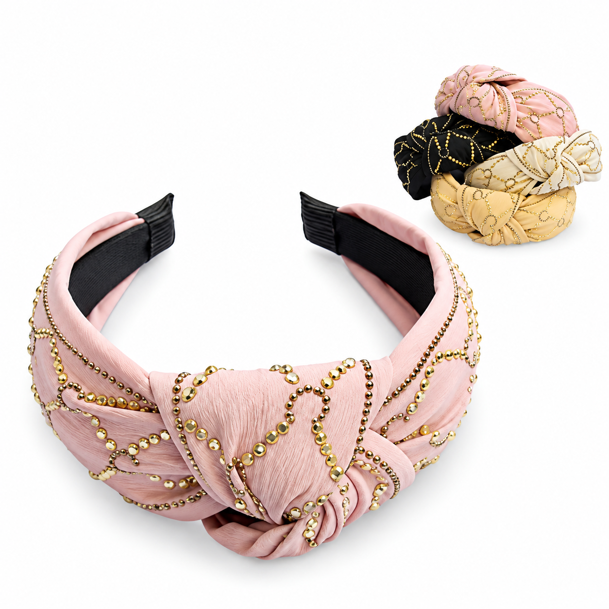 Fancy mixed colour headband with stone detailing hair accessory