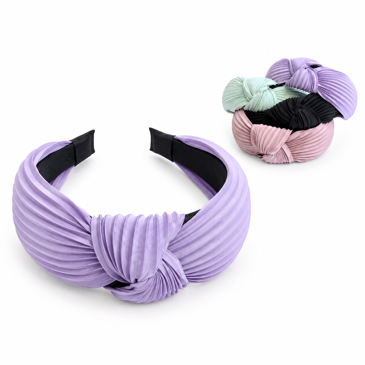 Fancy knotted headband in mixed colours for women's hair styling