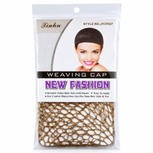 Yinhu brown fine nylon hair net weaving cap 2 piece pack #JY37037