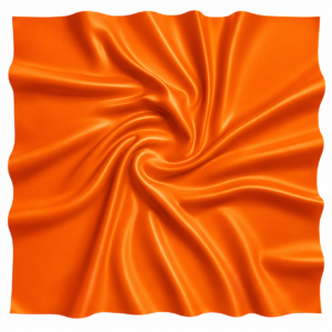 Silky plain orange head scarf 90 x 90cm
