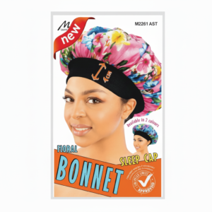 Floral Sleep Cap Bonnet - Soft Satin Fabric #M2261AST